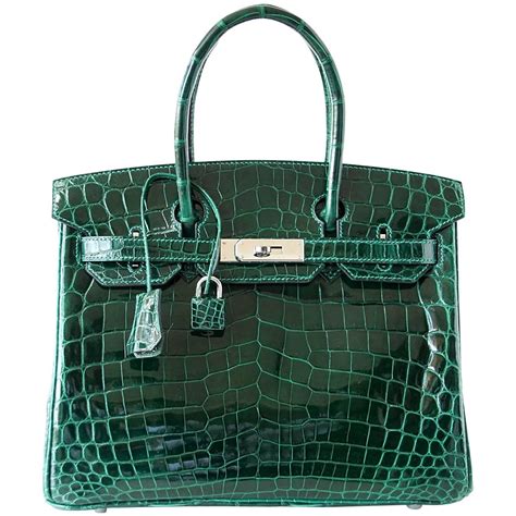 green hermes purse|hermes green crocodile bag.